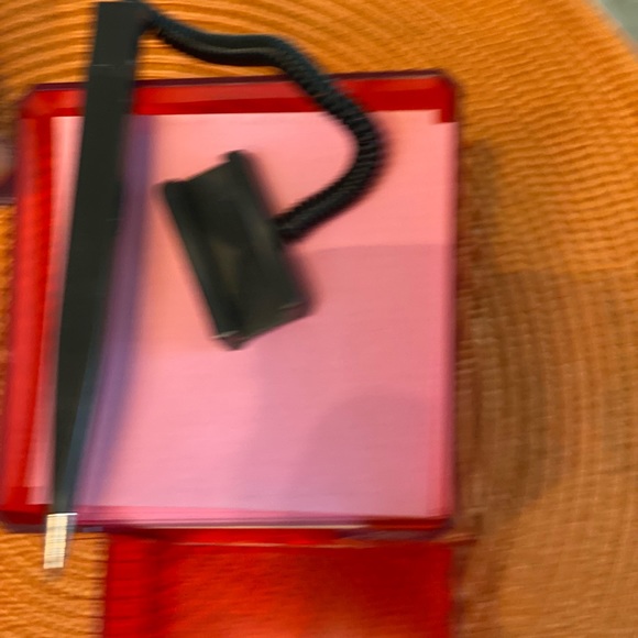 COPY - Desk Acrylic Memo Block Set, Colored Paper and attached Pen, NWT - Picture 3 of 9